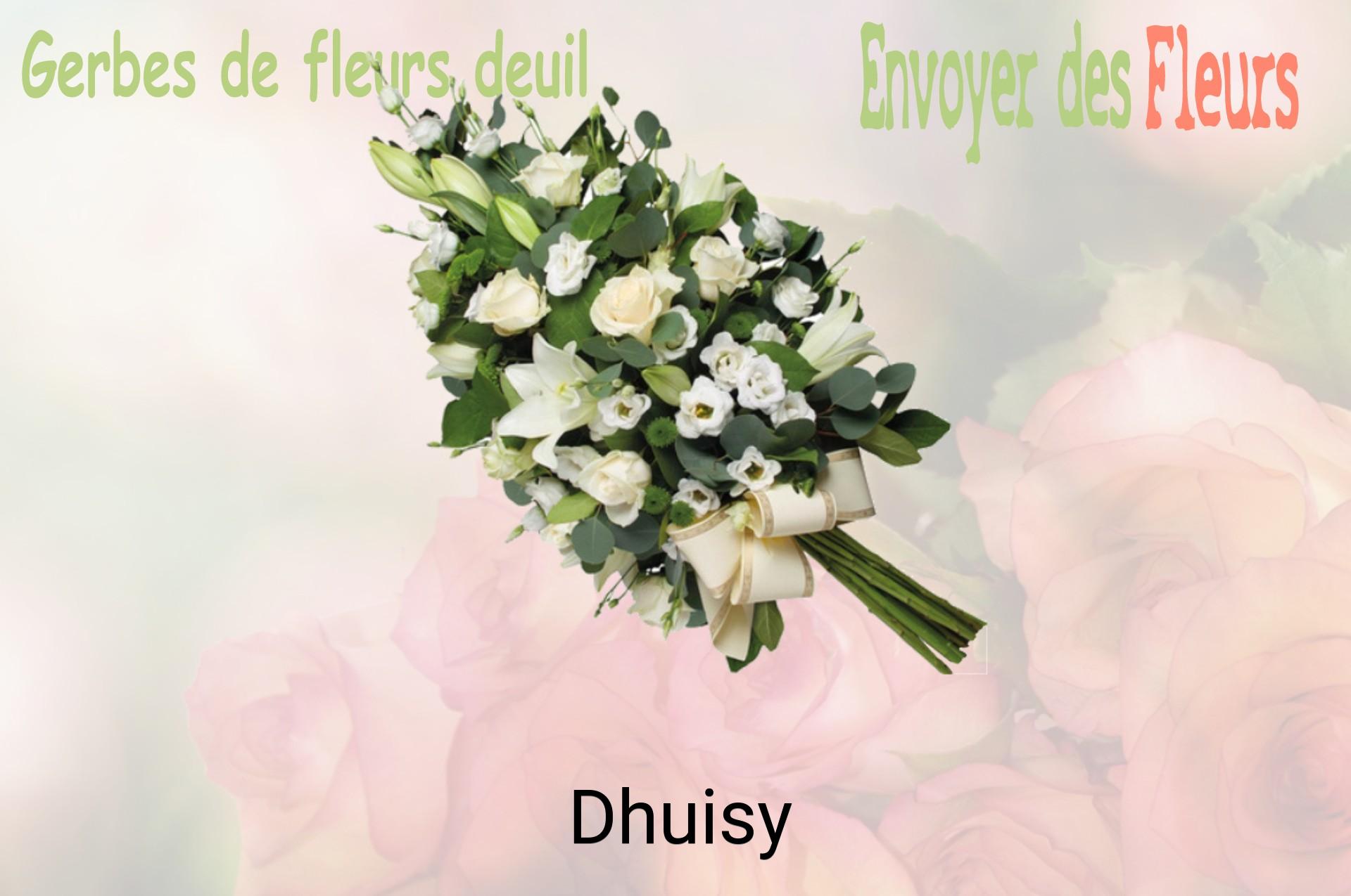 Gerbe de fleurs de deuil livrée à Dhuisy